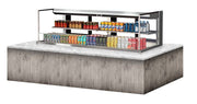 Turbo Air TOM-72L-UFD-S-2SI-N 72" Drop-In Horizontal Open Air Cooler w/ (2) Levels – Stainless Steel Exterior, 220v/1ph - Donut-Equipment.com