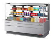 Turbo Air TOM-72L-UFD-S-3S-N 70 3/4" Stainless Steel Low Profile Horizontal Open Air Cooler w/ (3) Levels – Ultra Front Deluxe Merchandiser, 220v/1ph - Donut-Equipment.com