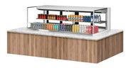 Turbo Air TOM-72L-UFD-W-2SI-N 72" Drop-In Horizontal Open Air Cooler w/ (2) Levels – White Exterior, 220v/1ph - Donut-Equipment.com