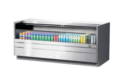 Turbo Air TOM-72UC-S-N 72 1/4" Drop-In Horizontal Open Air Cooler w/ (1) Level – Stainless Steel Exterior, 115v - Donut-Equipment.com