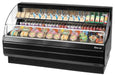 Turbo Air TOM-75LB-N 75 5/8" Horizontal Open Air Cooler w/ (2) Levels – Low Profile Display Merchandiser, Black Exterior, 115v - Donut-Equipment.com