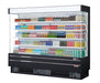 Turbo Air TOM-96SEB-N 100 1/8" Black Narrow Depth Vertical Open Air Cooler / Air Curtain Display Case with (5) Levels, 220v/1ph - Donut-Equipment.com