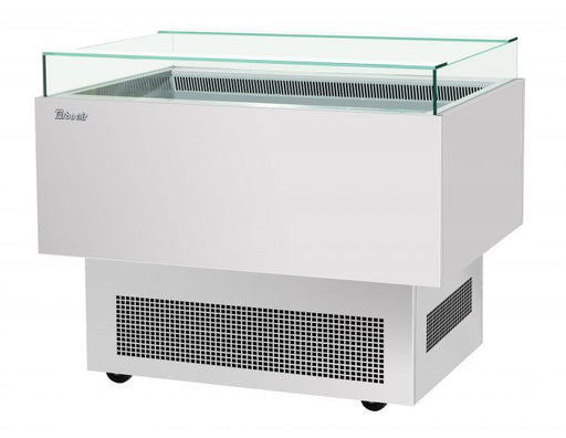 Turbo Air TOS-40PN-S 40" Stainless Steel Horizontal Open Display Merchandiser / Air Curtain Sandwich and Cheese Display Case – 1 Level, 115v - Donut-Equipment.com