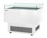 Turbo Air TOS-40PN-W 40" White Horizontal Open Display Merchandiser / Air Curtain Sandwich and Cheese Display Case – 1 Level, 115v - Donut-Equipment.com