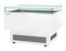 Turbo Air TOS-50PN-W 50" White Horizontal Open Display Merchandiser / Air Curtain Sandwich and Cheese Display Case – 1 Level, 115v - Donut-Equipment.com