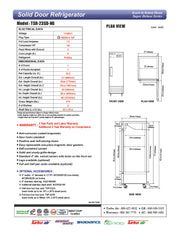 Turbo Air TSR-23SD-N6 Super Deluxe 27" Bottom Mounted Solid Door Reach-In Refrigerator with LED Lighting - Donut-Equipment.com