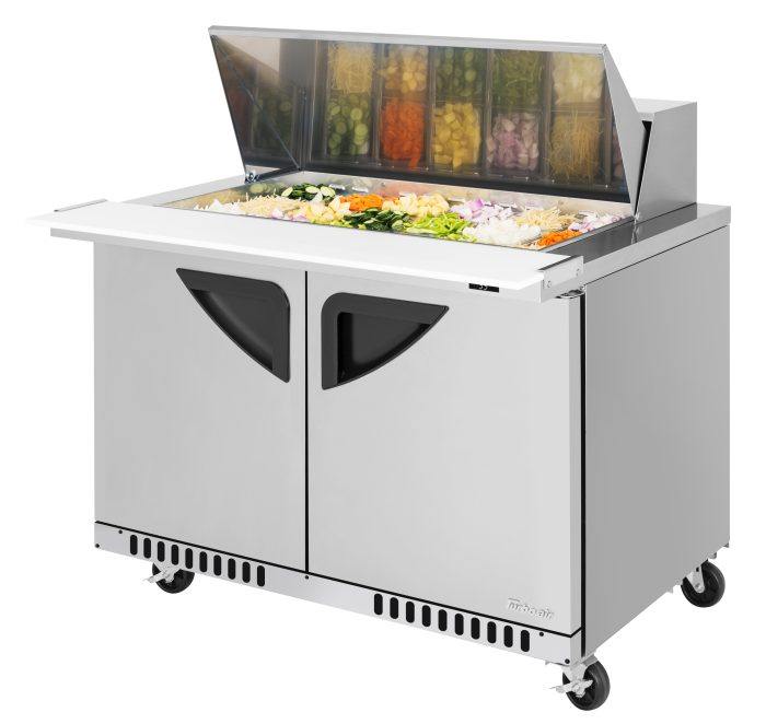 Turbo Air TST-48SD-18-FB-N 48 1/4" Super Deluxe Mega Top Sandwich/Salad Prep Table - Donut-Equipment.com