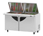 Turbo Air Super Deluxe TST-60SD-24-N-FL 60" 2 Door Refrigerated Mega Top Sandwich Prep Table with Flat Lid - Donut-Equipment.com