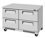Turbo Air TUF-48SD-D4-FB-N 48 1/4" W Undercounter Freezer w/ 2 Sections, 4 Drawers & Front Breathing - Donut-Equipment.com