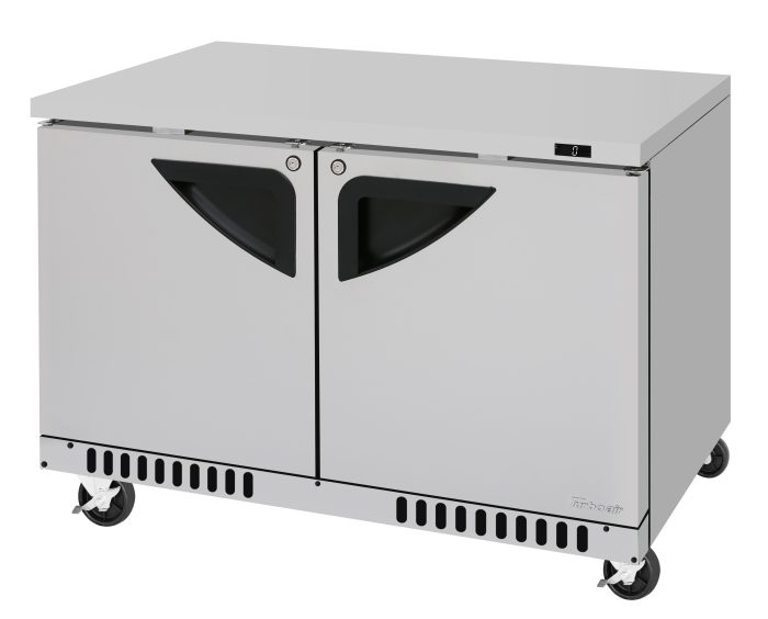 Turbo Air TUF-48SD-FB-N 48 1/4" W Undercounter Freezer w/ 2 Sections, Solid Doors & Front Breathing - Donut-Equipment.com