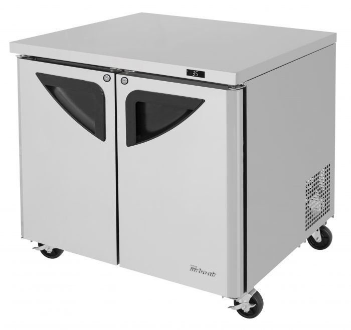 Turbo Air TUR-36SD-N6 36 1/4" W Undercounter Refrigerator w/ 2 Sections & 2 Doors - Donut-Equipment.com