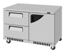 Turbo Air TUR-48SD-D2R(L)-FB-N 48 1/4" W Undercounter Refrigerator w/ 2 Drawers, 1 Door & Front Breathing - Donut-Equipment.com