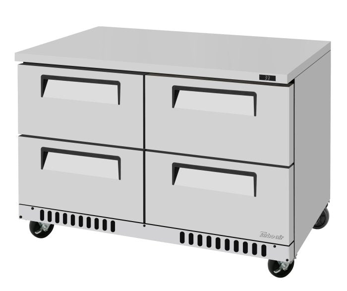 Turbo Air TUR-48SD-D4-FB-N 48 1/4" W Undercounter Refrigerator w/ 2 Sections, 4 Drawers & Front Breathing - Donut-Equipment.com