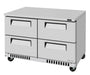 Turbo Air TUR-48SD-D4-FB-N 48 1/4" W Undercounter Refrigerator w/ 2 Sections, 4 Drawers & Front Breathing - Donut-Equipment.com