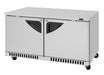 Turbo Air TUR-60SD-FB-N 60 1/4" W Undercounter Refrigerator w/ 2 Sections, Solid Doors & Front Breathing - Donut-Equipment.com