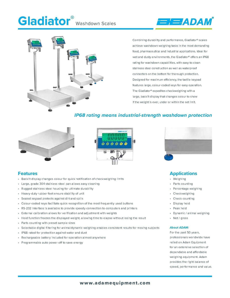 Gladiator Washdown Scales GGF 165A - Donut-Equipment.com
