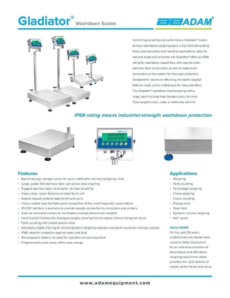 Gladiator Washdown Scales GGL 330A - Donut-Equipment.com