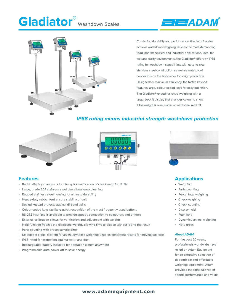 Gladiator Washdown Scales GGS 35A - Donut-Equipment.com