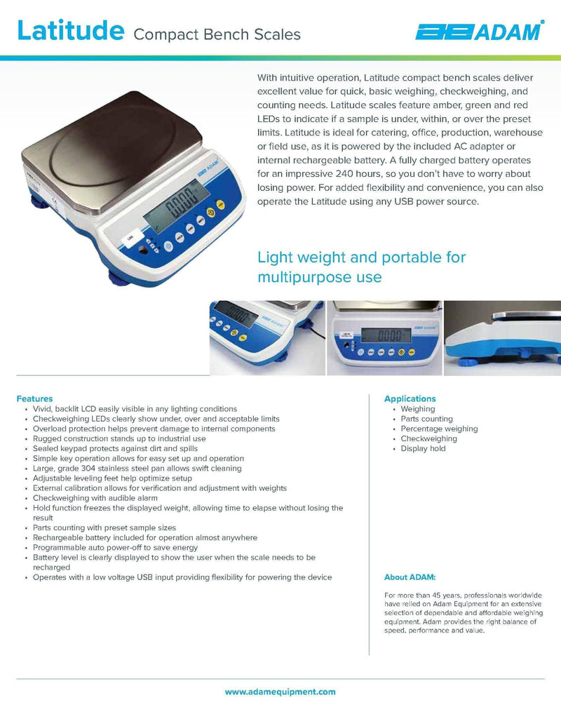 Latitude Compact Bench Scale LBX 12 - Donut-Equipment.com