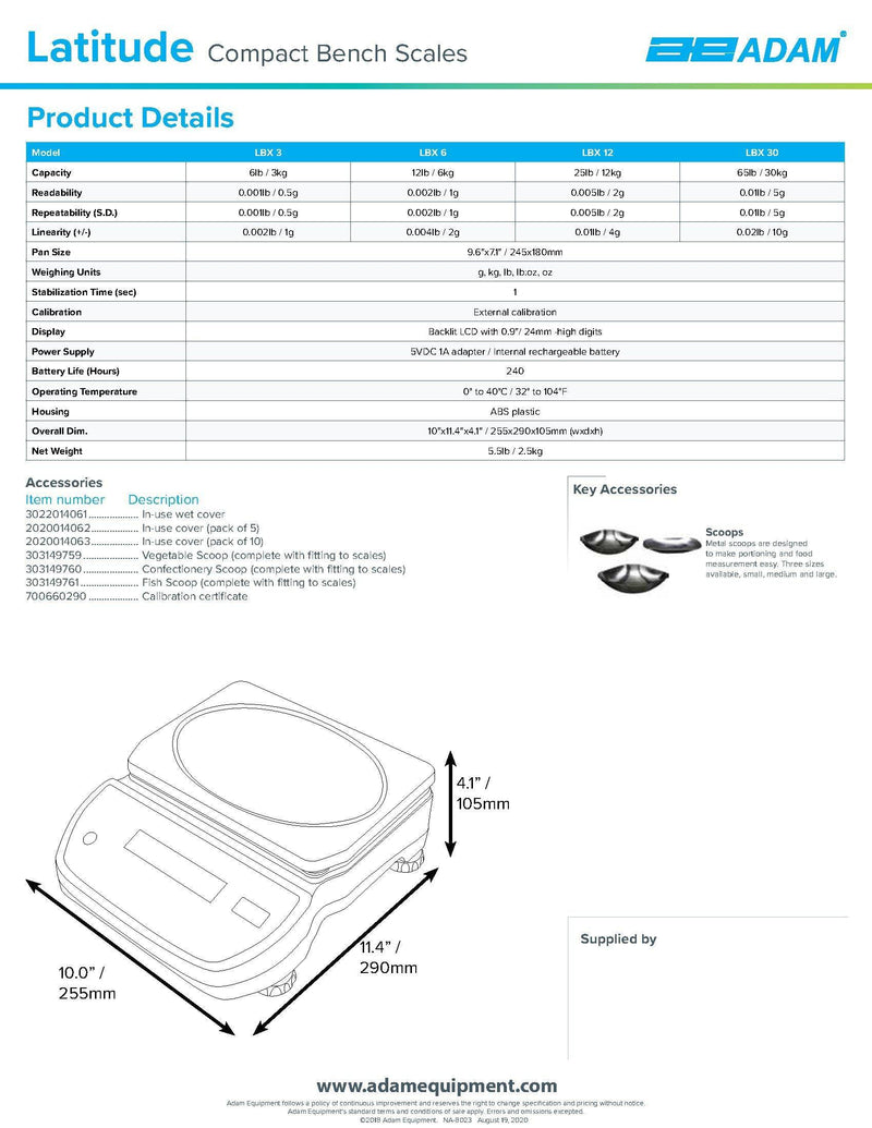Latitude Compact Bench Scale LBX 3 - Donut-Equipment.com