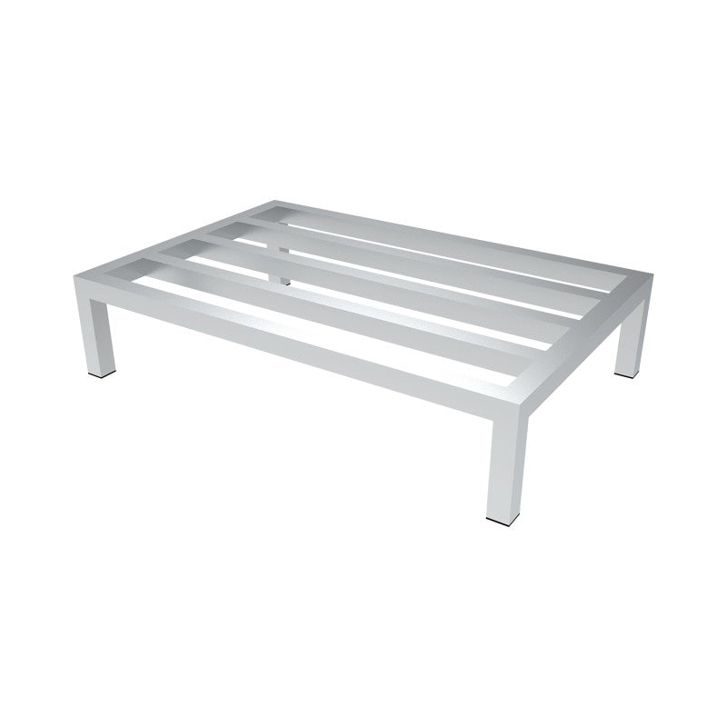 GSW USA RA-6024 Vented Dunnage Rack 60"W x 24"L x 8"H Aluminum Construction 1000 lb Capacity ETL Certified - Donut-Equipment.com