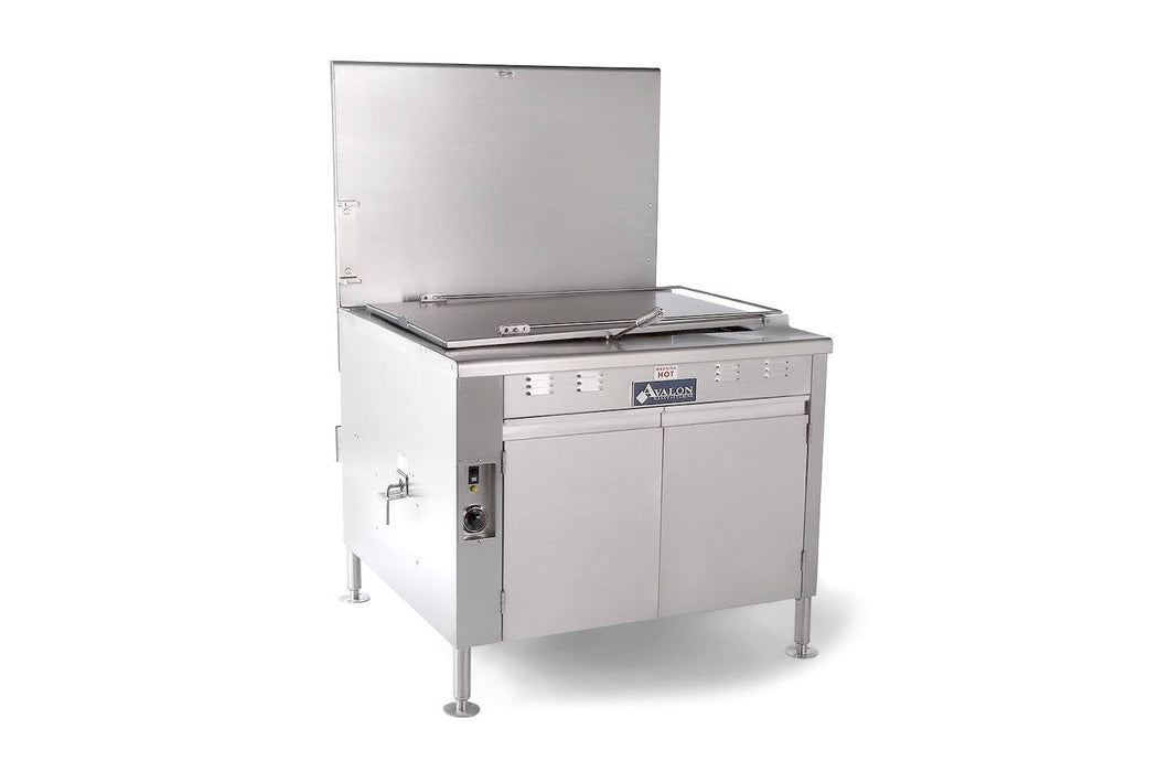 Avalon (ADF34-G) 34" X 24" NATURAL GAS FRYER, STANDING PILOT, Left Side Drain Board with Submerge Screen - Donut-Equipment.com