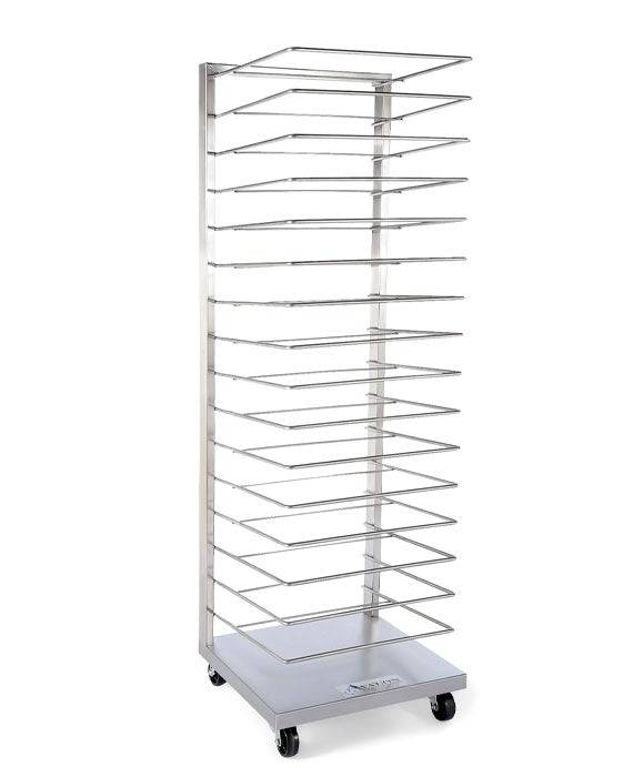 Avalon ACR16-S Stainless Steel Cooling Rack With 16 Slides 1/2 Racks On 3" Casters - Donut-Equipment.com