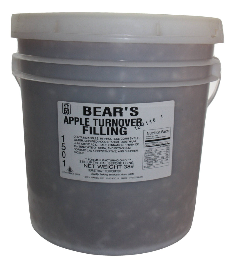 Bear Stewart Premium Apple Turnover Filling- 38 pound pail - Donut-Equipment.com
