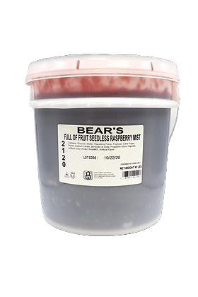 Bear Stewart Red Raspberry Seedless Mist Filling- 20 Pound Pail - Donut-Equipment.com