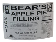 Bear Stewart Sliced Apple Pie Filling- 18 pound pail - Donut-Equipment.com