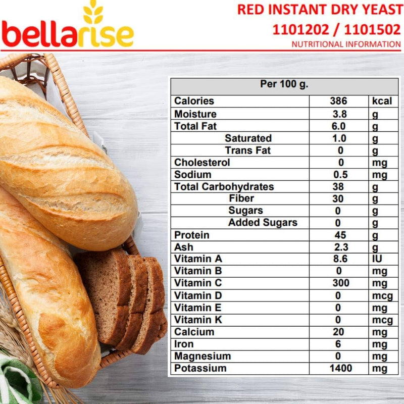 Instant Rise Dry Yeast- Bella Rise Yeast- Single 1 pound pack - Donut-Equipment.com