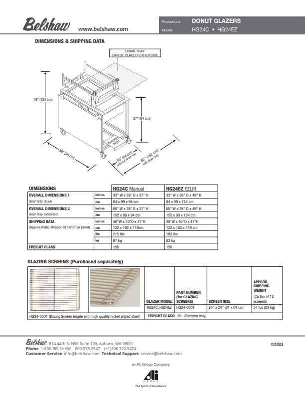 Belshaw HG24EZ Glazer with Drain Tray/and One Glazing Screen - Donut-Equipment.com