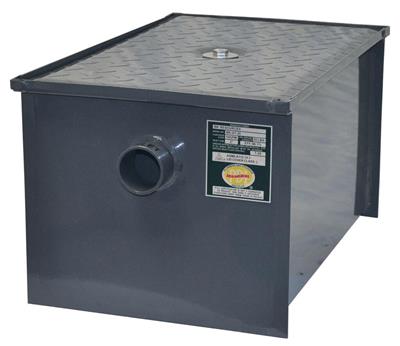 BK Resources 8 lb / 4 GPM Carbon Steel Grease Trap / Interceptor - Donut-Equipment.com