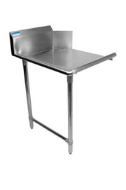 BK Resources 48" 16-Gauge Stainless Steel Clean Dish Table – Left Side - Donut-Equipment.com