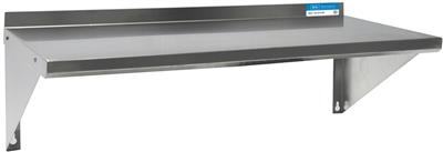 BK Resources 12" x 96" Stainless Steel T-430 18 Gauge Wall Shelf - Donut-Equipment.com
