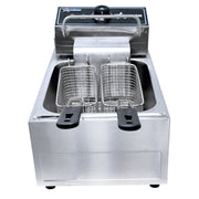 Omcan 12 lb Countertop Electric Fryer – 1350W, 110V Commercial Deep Fryer for Restaurants, Concession Stands & Foodservice Kitchens - Donut-Equipment.com