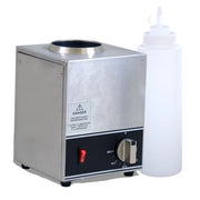 Omcan 32 oz Single Bottle Sauce Warmer – Commercial Countertop Condiment Heating Station for Sauces and Dressings - Donut-Equipment.com