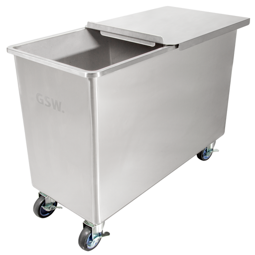 GSW USA DN-FB84 Flour Bin 84 Qt / 11 Gal 14"W x 29"L x 24"H Steel with Sliding Cover ETL Certified - Donut-Equipment.com