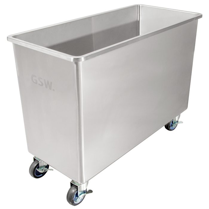 GSW USA DN-FB84 Flour Bin 84 Qt / 11 Gal 14"W x 29"L x 24"H Steel with Sliding Cover ETL Certified - Donut-Equipment.com