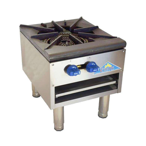 Comstock-Castle CCSP-1 18" Gas Stock Pot Range, 1 Double Burner, Cabinet Base, 110,000 BTU, Stainless Steel Front - Donut-Equipment.com