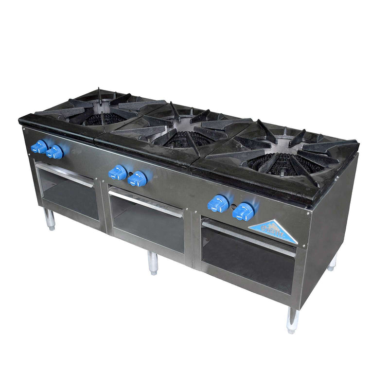Comstock-Castle CSP54 54" Gas Stock Pot Range, Cabinet Base, 270,000-330,000 BTU, Stainless Steel Front - Donut-Equipment.com