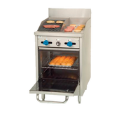 Comstock-Castle F318-12-1RB 24" Gas Restaurant Range, 12" Griddle, 12" Radiant Broiler, Single Standard Oven, Stainless Steel Front, 70,000 BTU - Donut-Equipment.com