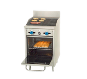 Comstock-Castle F318-2RB 24" Gas Restaurant Range, 24" Radiant Broiler, Single Standard Oven, Stainless Steel Front, 75,000 BTU - Donut-Equipment.com