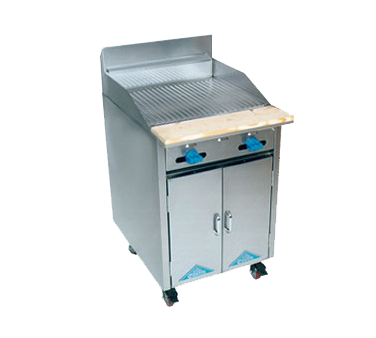Comstock-Castle F32-24 24" Gas Restaurant Range, 24" Griddle, Cabinet Base, Stainless Steel Front, 40,000 BTU - Donut-Equipment.com