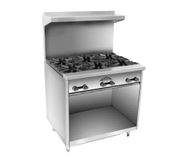 Comstock-Castle F33 36" Gas Restaurant Range, 6 Open Burners, Cabinet Base, Stainless Steel Front, 144,000 BTU - Donut-Equipment.com