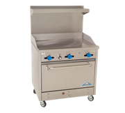 Comstock-Castle F330-36 36" Gas Restaurant Range, 36" Manual Griddle, Single Standard Oven, Stainless Steel Front, 102,000 BTU - Donut-Equipment.com