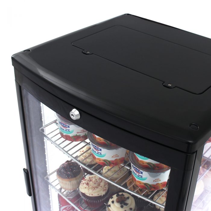 Turbo Air CRT-77-1R-N 17" Diamond Series Glass Sided Countertop Display Refrigerator – One Section, Rear Access, LED Lighting, 115v - Donut-Equipment.com