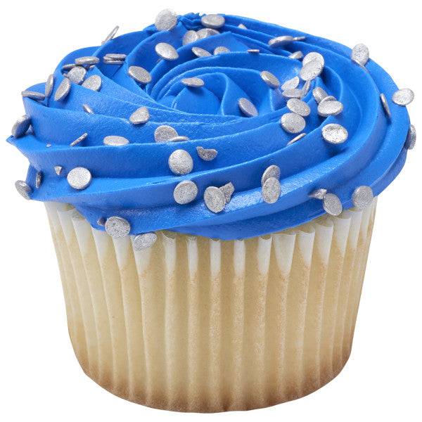 Silver Confetti Quins Sprinkles 19.5 oz - Donut-Equipment.com