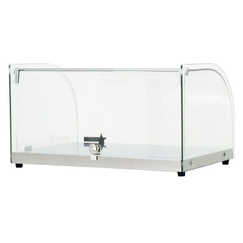 Omcan 22" Countertop Food Display Case with Curved Front Glass – 25L Capacity Bakery & Pastry Merchandiser Display Case