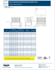 Federal SGD5048 Dry High Volume Series Display Case 50" x 35.31" x 48" - Donut-Equipment.com